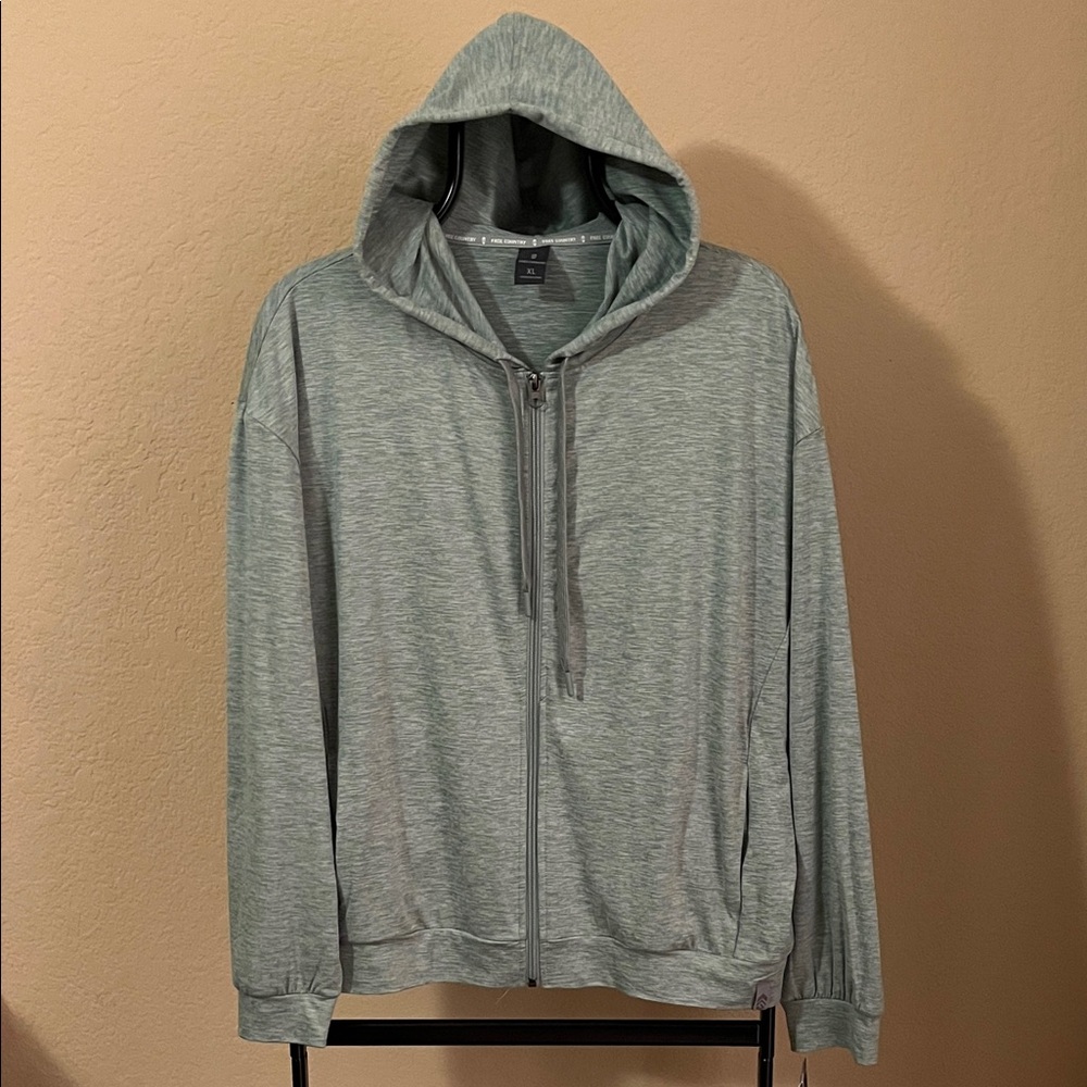 Free Country Womens Long Sleeve Moisture Wicking Zipper Active Hoodie
